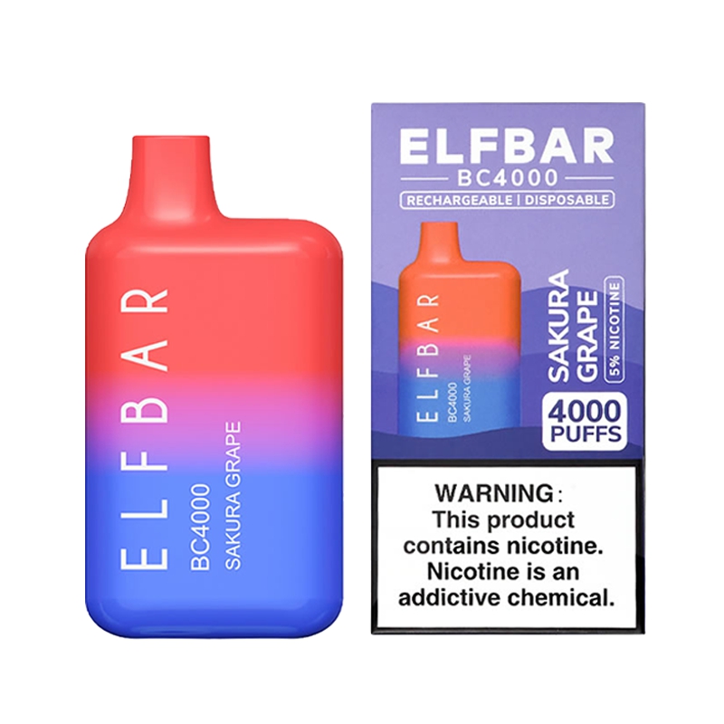 ELF BAR BC4000 Disposable Sakura Grape 4000 퍼프 11.5ml - 가장 인기 있는 전자담배 ...